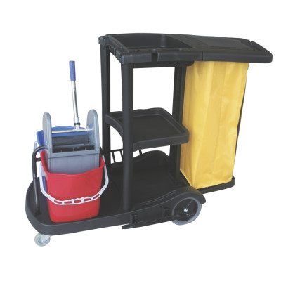 多用途清潔雜物車(有蓋連雙桶榨水組合) HS-AF08180C